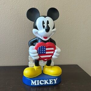 Disney Mickey Mouse Americana Figurine Red White Blue New July 4th 10” Tall